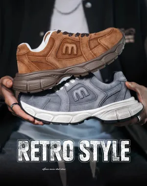 Reverse Planet  Retro Casual Thick Bottom Heightening Jogging Men's Sports Shoes
