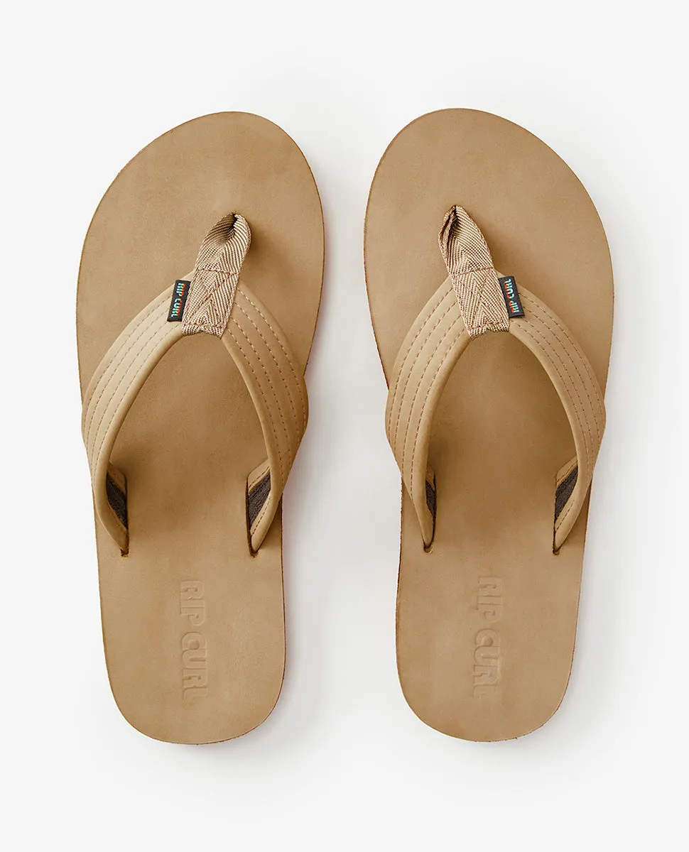 Revival Leather Open Toe Shoes - Tan