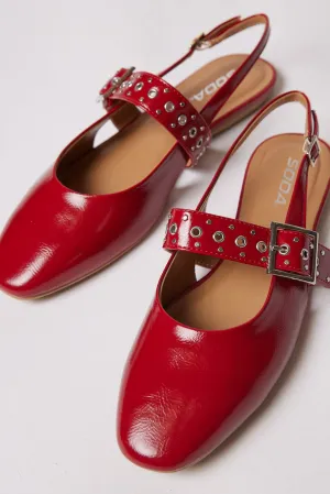 Ruby Heel Strap Buckle Ballerina Flat