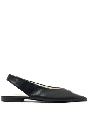 slingback leather ballerina shoes