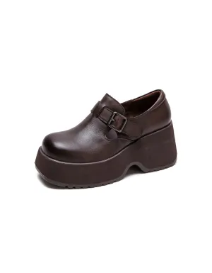 Spring Comfortable Wide Toe T-strap Platform Shoes