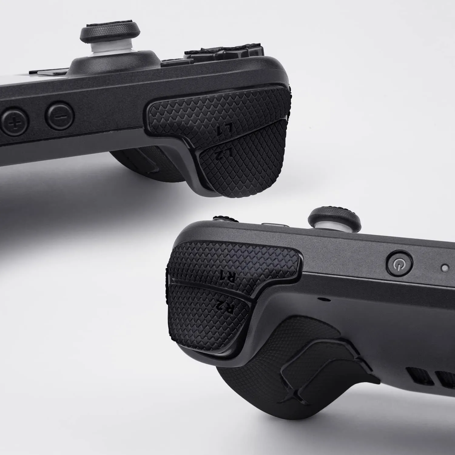 TALONGAMES Controller Grips Compatible with Steam Deck OLED / Steam Deck Controllers, Anti-Slip, Sweat-Absorbent, Textured Skin kit, for Handle Grips, Buttons, Triggers, D-pad ( Pro - Black )