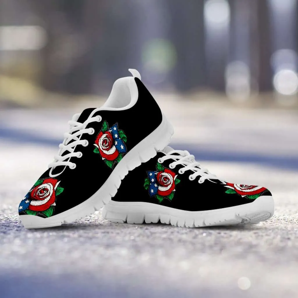 US Flag Rose Running Shoes