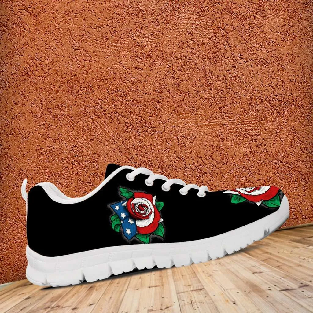 US Flag Rose Running Shoes